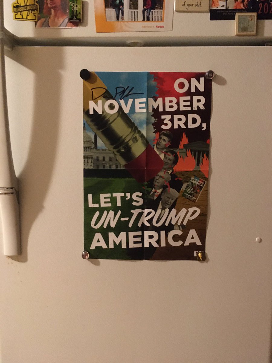Debbie1954's tweet photo. Thanks for the poster, @danpfeiffer @PodSaveAmerica #shamelessbookpromotion #preorderperks #untrumpamerica https://t.co/3DVgLxMkdg