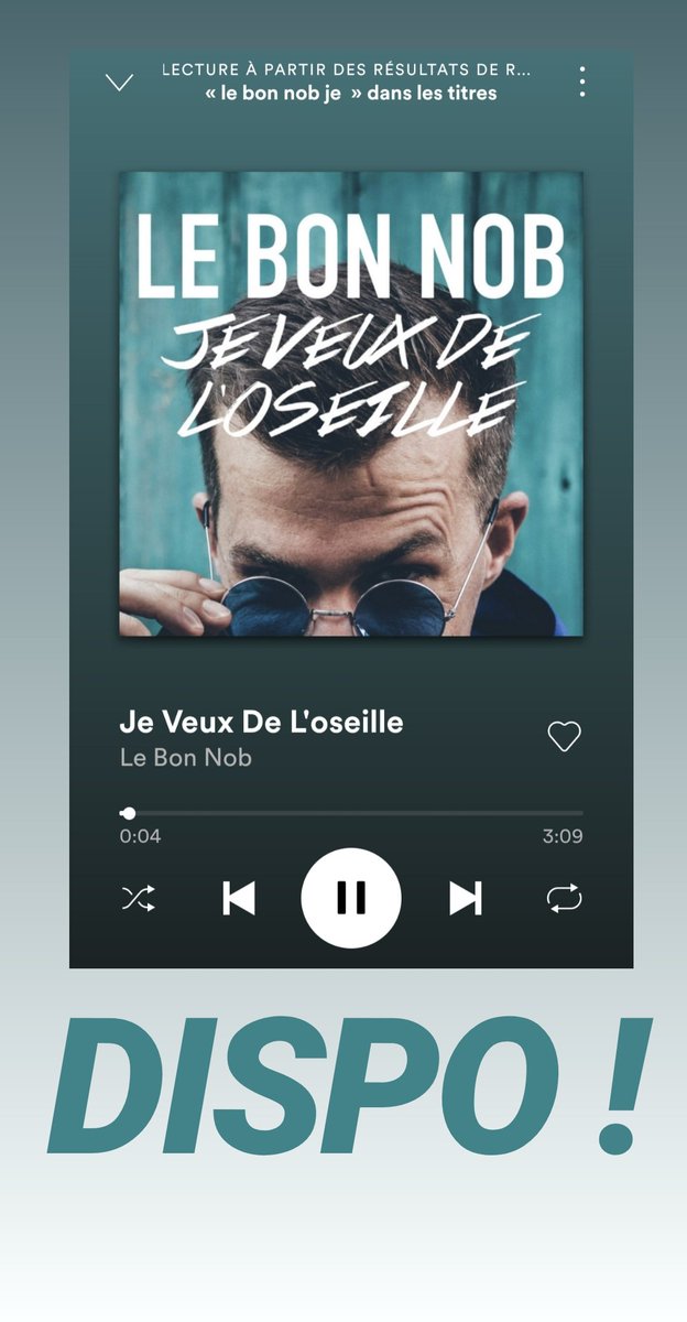 JE VEUX DE L'OSEILLE
Nouveau titre en streaming