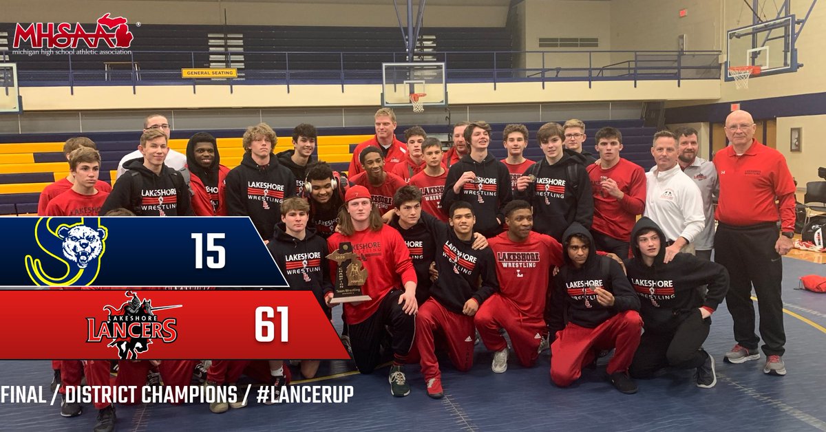 LHSLancerSports's tweet photo. LHS Wrestlers are District Champs!! https://t.co/U3D2OIrf3w
