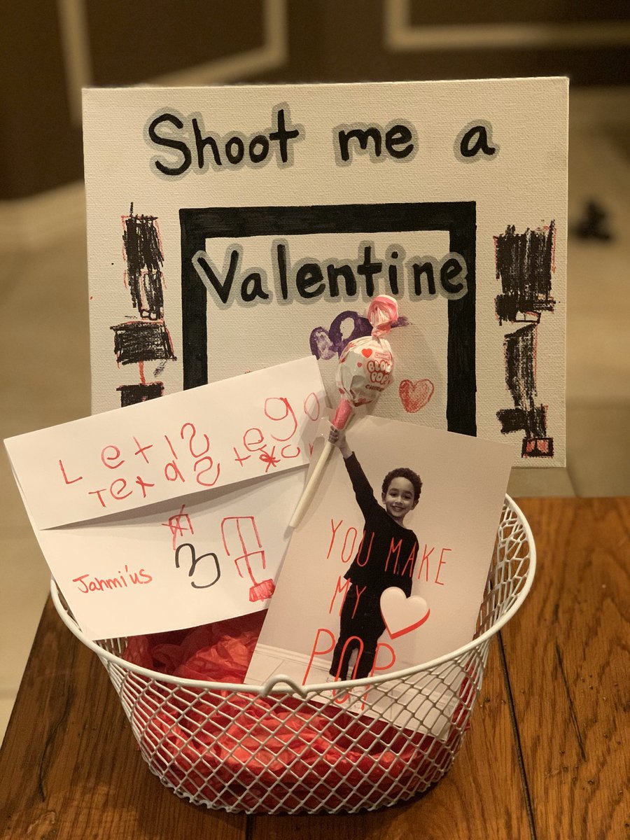 nicschoen's tweet photo. Our 5 year old Kamron wanted to give you @newanimprovedJR a Valentine’s card. Praying for you and your family. 
#TexasTech #RedRaiderFamily #ThreeIsHisFavoritePlayer 
@coachmitch11 @LorenzoHornets https://t.co/AOSfojzEK5