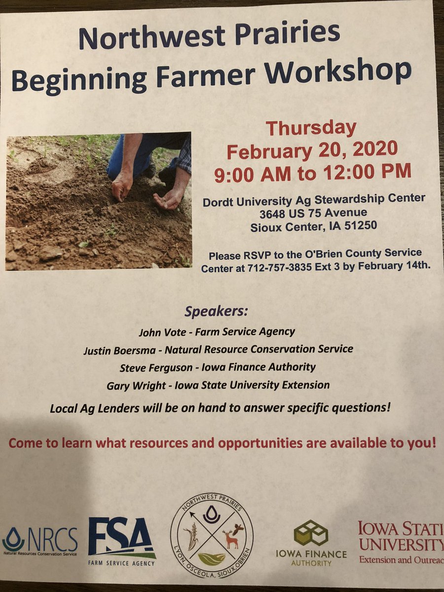 NWPSoilHealth's tweet photo. Still time to RSVP to this workshop. Great lineup and a ton of resources for beginning farmers in one place! https://t.co/wi49YRWvIL