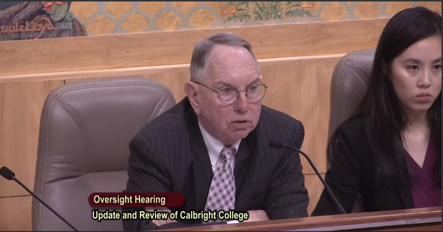 GeneralRoth's tweet photo. We asked some hard questions at today's #Calbright College oversight hearing. I look forward to continuing this conversation with our stakeholders to better understand the efficacy of CA's online community college. Thank you to those who joined us! https://t.co/qvExtJOmbr