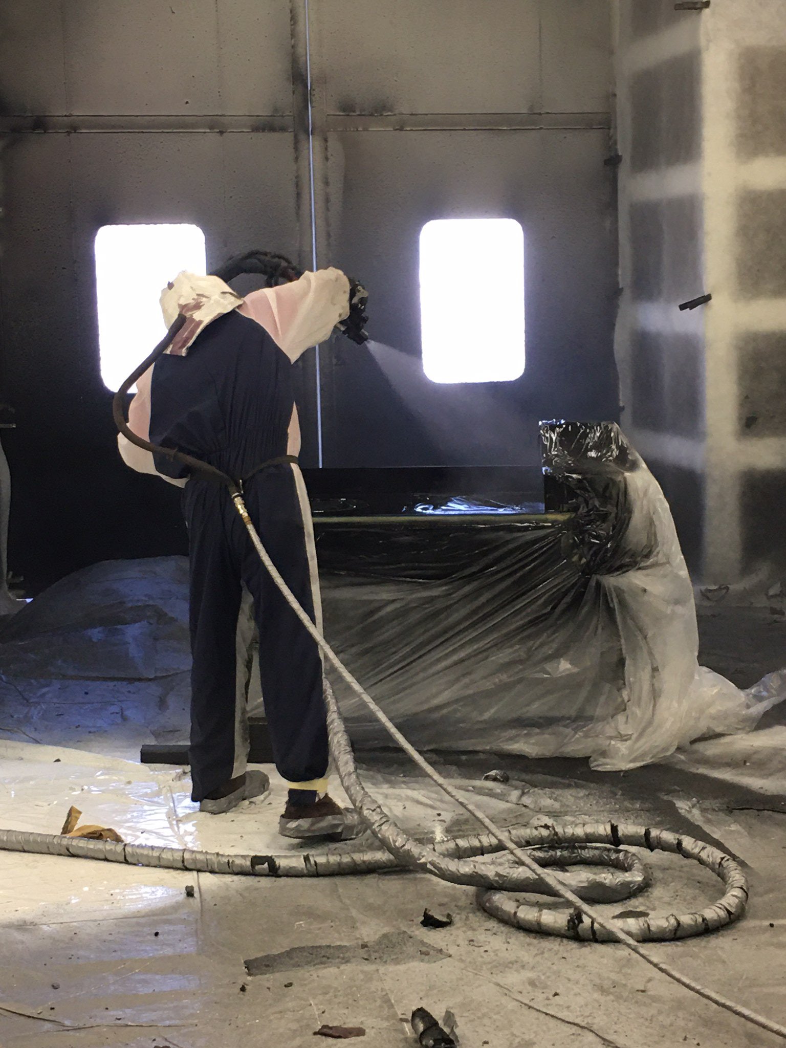 Diamond Liners on Twitter "Flow bench machine sprayed with Polyurea