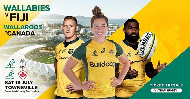 •RUGBY.UNION.TEST.MATCH•

Exciting news for Townsville... Queensland Country Bank Stadium will be hosting the Wallabies in a Rugby Union test match against Fiji Rugby.

Our Buildcorp Wallaroos will also take on Rugby Canada in the Women's match to fo… ift.tt/39BN6ka
