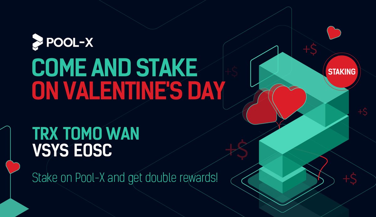 ackerica's tweet image. Pool-X has now started formal operation! ❤️💝
On this Valentine’s Day, Pool-X will start another time-limited Staking Campaign at 20:00:00 on Feb 14, 2020 (UTC+8).

Link: bit.ly/2HiQZON  💝 

#PoolX #KuMEX #KuCoin #Campaign #Valentines #Blockchain #Cryptocurrency