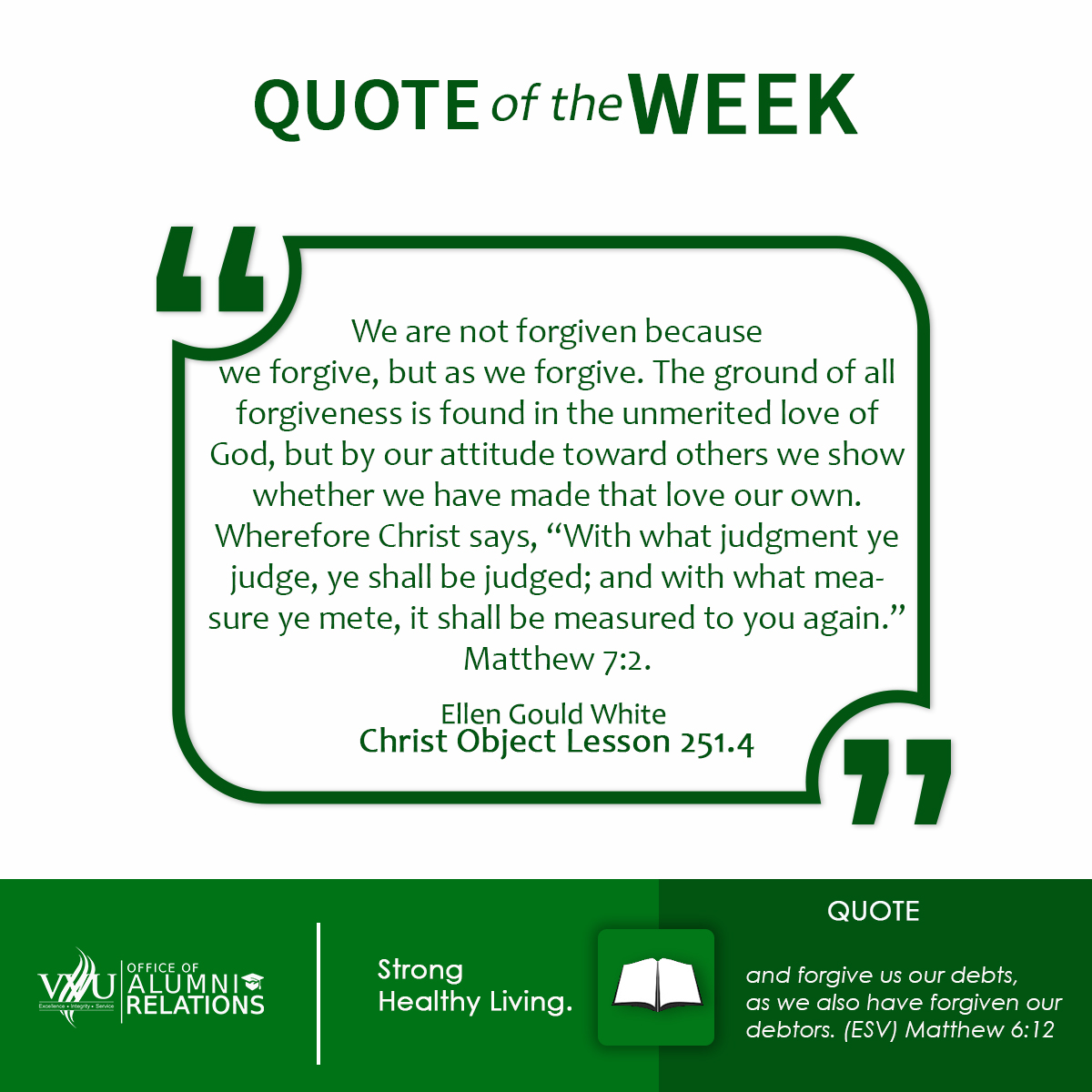 vvualumni's tweet photo. Quote of the Week
#ForgiveSomeone https://t.co/g2HePgdKxU
