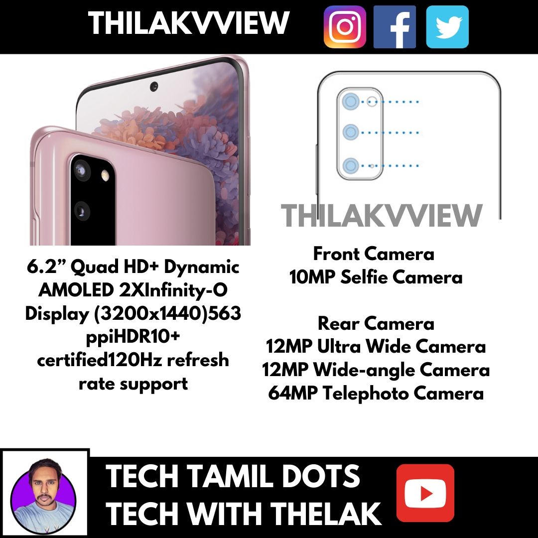 ThilakVView's tweet photo. Samsung galaxy s20
Follow @thilakvview
#upcomingphones #android #tamiltech #thilakvview #technology #tech #techtamil #youtuber #youtube
#androidtricks #samsungs20 #samsung #galaxys20 https://t.co/WFRkju4jpt