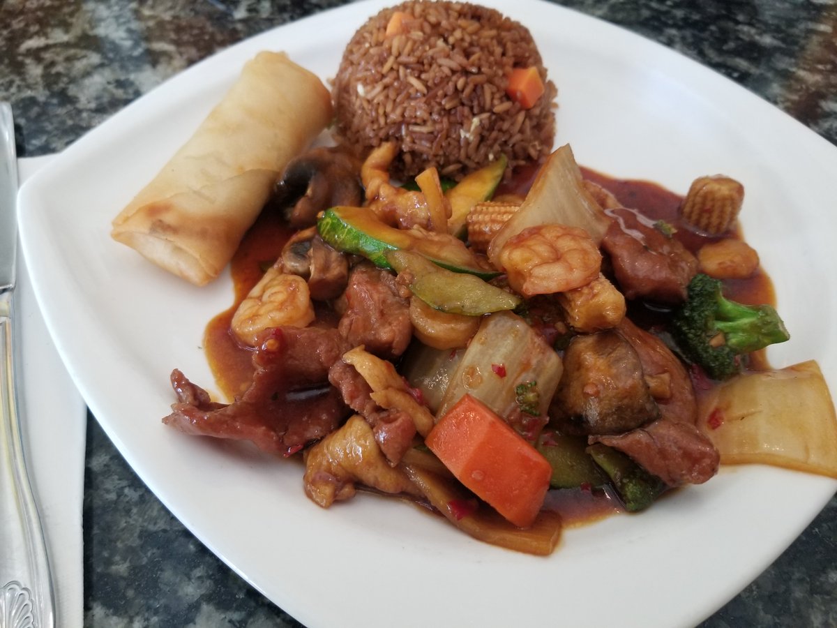 Food of the Day on Florida Stuffed takes us to China in College Park, located in Orlando, Florida. This entrée is their Triple Delight. This is their lunch portion which features shrimp, beef, and chicken with vegetables with fried rice. Find out more at:

floridastuffed.com