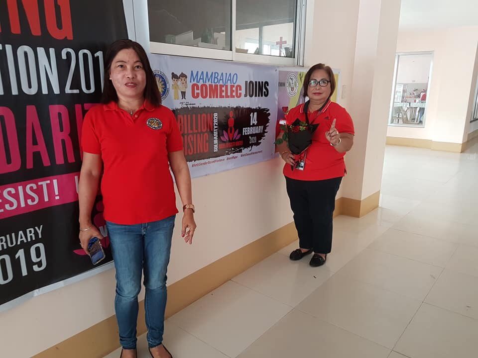 COMELEC CAMIGUIN (@comeleccamiguin) on Twitter photo OEO Mambajao, Camiguin joins the 1Billion Rising to RISE, RESIST, and UNITE against gender-based violence, rape and sexual harassment. @ared_x <a href="/COMELEC_GAD/">COMELEC - GAD</a> <a href="/AleliDayo/">Aleli abamonga dayo</a> <a href="/renato_magbutay/">Renato A. Magbutay</a>
RISING: from a Campaign, to a Way of Life
Comelec GAD OEO Mambajao, Camiguin joins the 1Billion Rising to RISE, RESIST, and UNITE against gender-based violence, rape and sexual harassment. @ared_x <a href="/COMELEC_GAD/">COMELEC - GAD</a> <a href="/AleliDayo/">Aleli abamonga dayo</a> <a href="/renato_magbutay/">Renato A. Magbutay</a>
RISING: from a Campaign, to a Way of Life
Comelec GAD