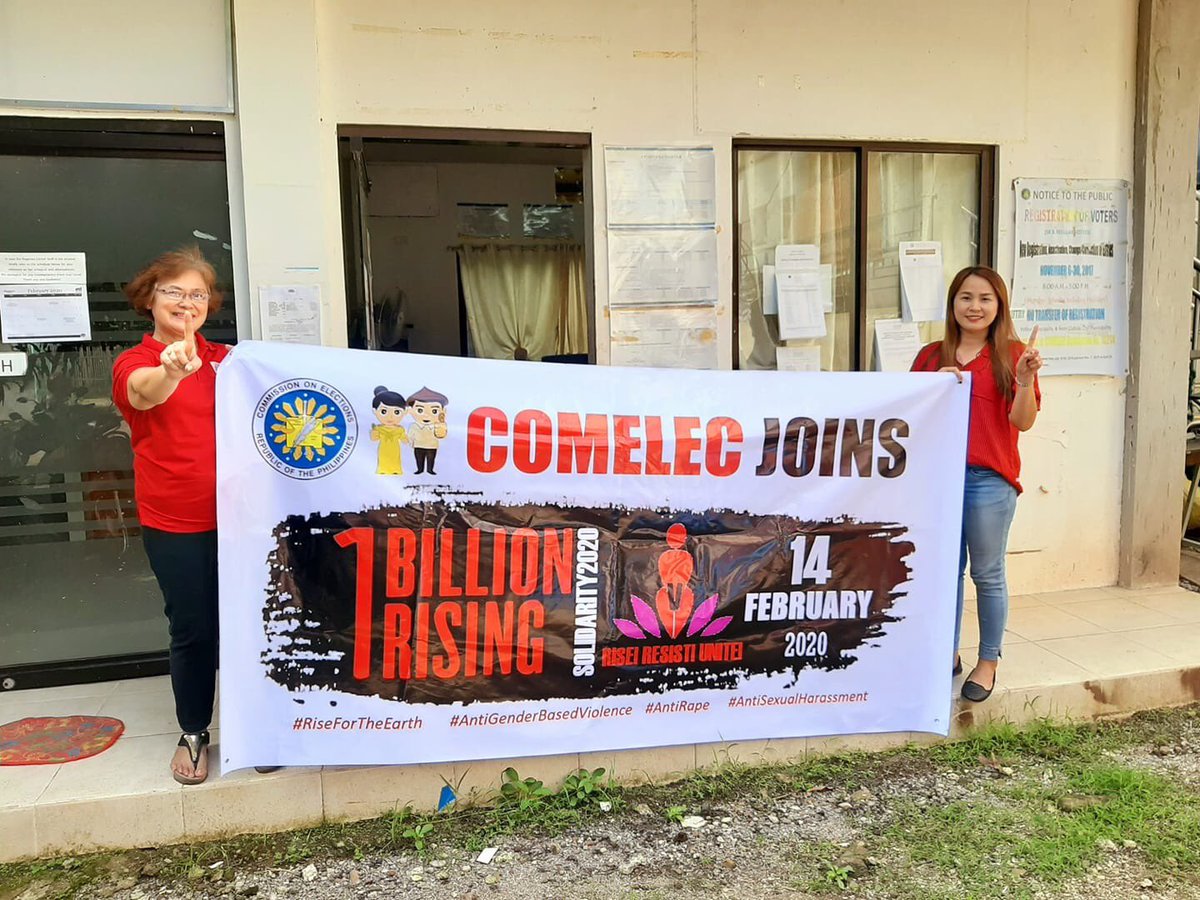 COMELEC CAMIGUIN (@comeleccamiguin) on Twitter photo OEO Guinsiliban, Camiguin joins the 1Billion Rising to RISE, RESIST and UNITE against gender-based violence, rape and sexual harassment.. <a href="/AleliDayo/">Aleli abamonga dayo</a> <a href="/COMELEC_GAD/">COMELEC - GAD</a> @ared_x <a href="/renato_magbutay/">Renato A. Magbutay</a> OEO Guinsiliban, Camiguin joins the 1Billion Rising to RISE, RESIST and UNITE against gender-based violence, rape and sexual harassment.. <a href="/AleliDayo/">Aleli abamonga dayo</a> <a href="/COMELEC_GAD/">COMELEC - GAD</a> @ared_x <a href="/renato_magbutay/">Renato A. Magbutay</a>