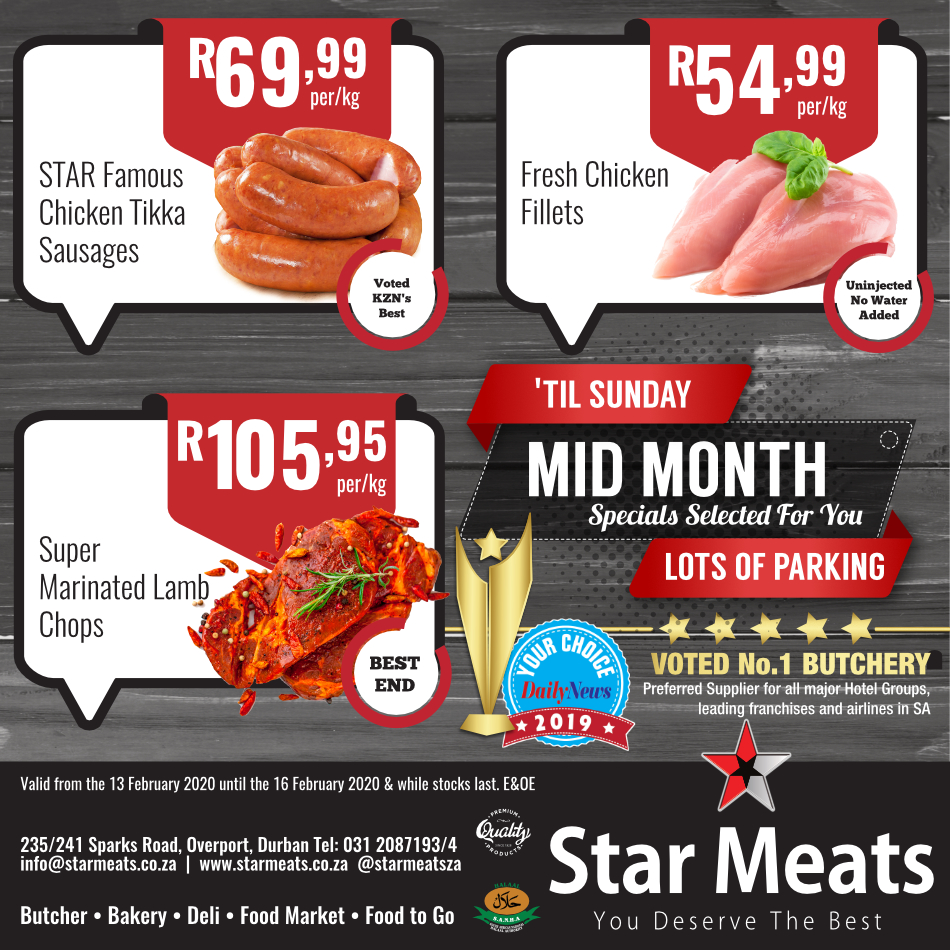 starmeatsza's tweet photo. Your Vote Counts in the Cleaver Awards Best Butchers using our unique code 1317 - https://t.co/MBjCR2RycL

We got a weekend specials ready for #midmonth, come visit us at Star Meats #starmeatsza #leanmeat #freshness #butchery #Food #Specials #WeekendSpecial #fortheloveoffood https://t.co/ibaEqDcghX