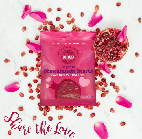 Happy #ValentinesDay Everyone! 💜

We've fallen in love with these <a href="/BionaOrganic/">Biona Organic</a> Pomegranate Heart Sweets as they're #vegan, #organic... and so juicy 😍

To win a selection of x5 bags, please like this post &amp; tell us why you'd like to win! (Ends 28.02.2020). #CompetitionTime