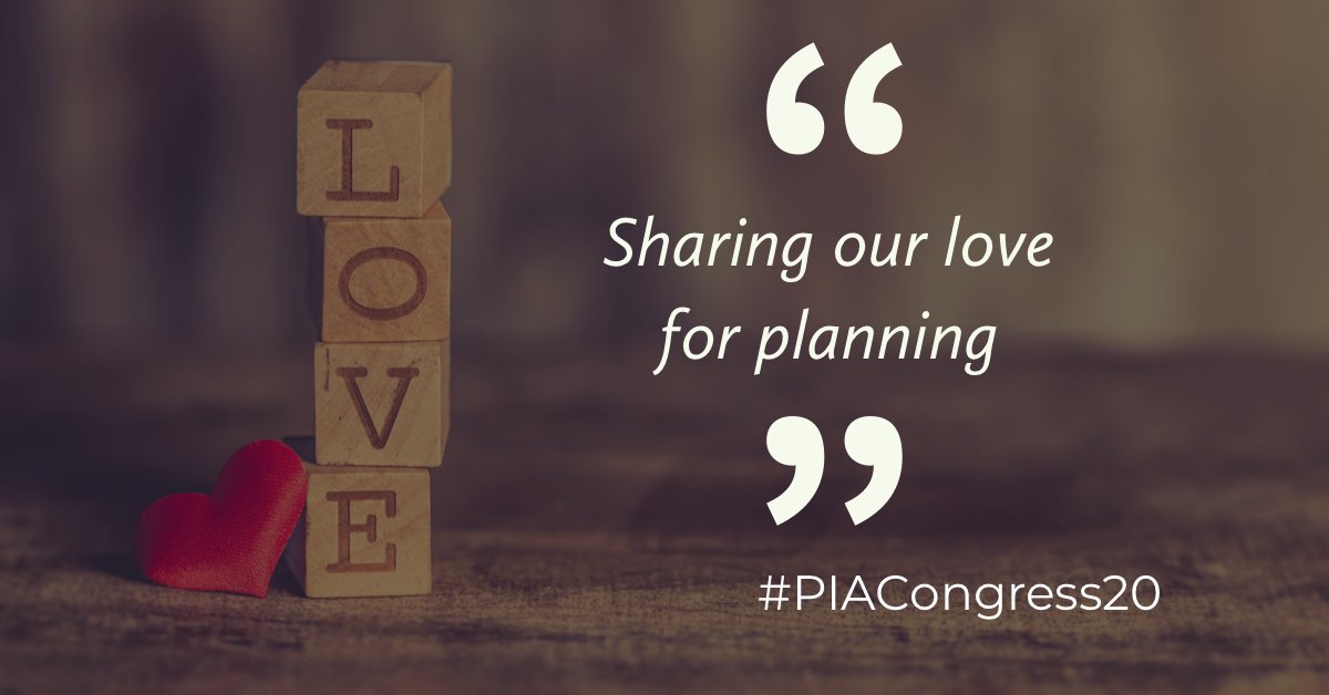 pia_planning's tweet photo. Celebrating Valentine’s Day, we are sharing our love for planning by inviting non-PIA members to #PIACongress20. Register for the full congress* and receive complimentary 12 month membership. https://t.co/KO0WCTXVwM
(*T&C apply)
#seeyouatCongress #valentinesday2020 https://t.co/5nEyeLFt1v