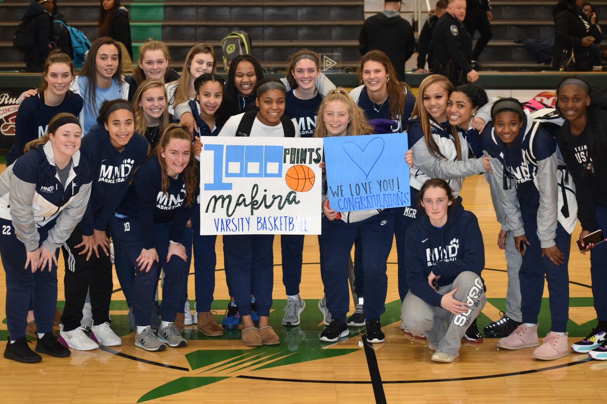 Congratulations to ⁦⁦our very own ⁦<a href="/makiracook/">MC</a>⁩ hitting 1,000 points tonight against Withrow Tigers. We are so proud of you #3💙.  ⁦<a href="/MNDCougars/">Mount Notre Dame</a>⁩ ⁦<a href="/MNDCougsBBall/">MND Basketball</a>⁩.