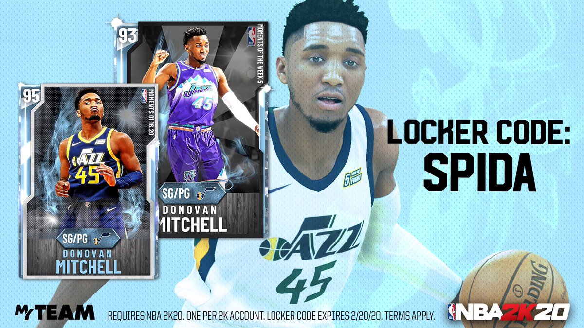 Nba 2k21 Myteam On Twitter Icymi Locker Code Guaranteed Diamond Donovan Mitchell Available For One Week