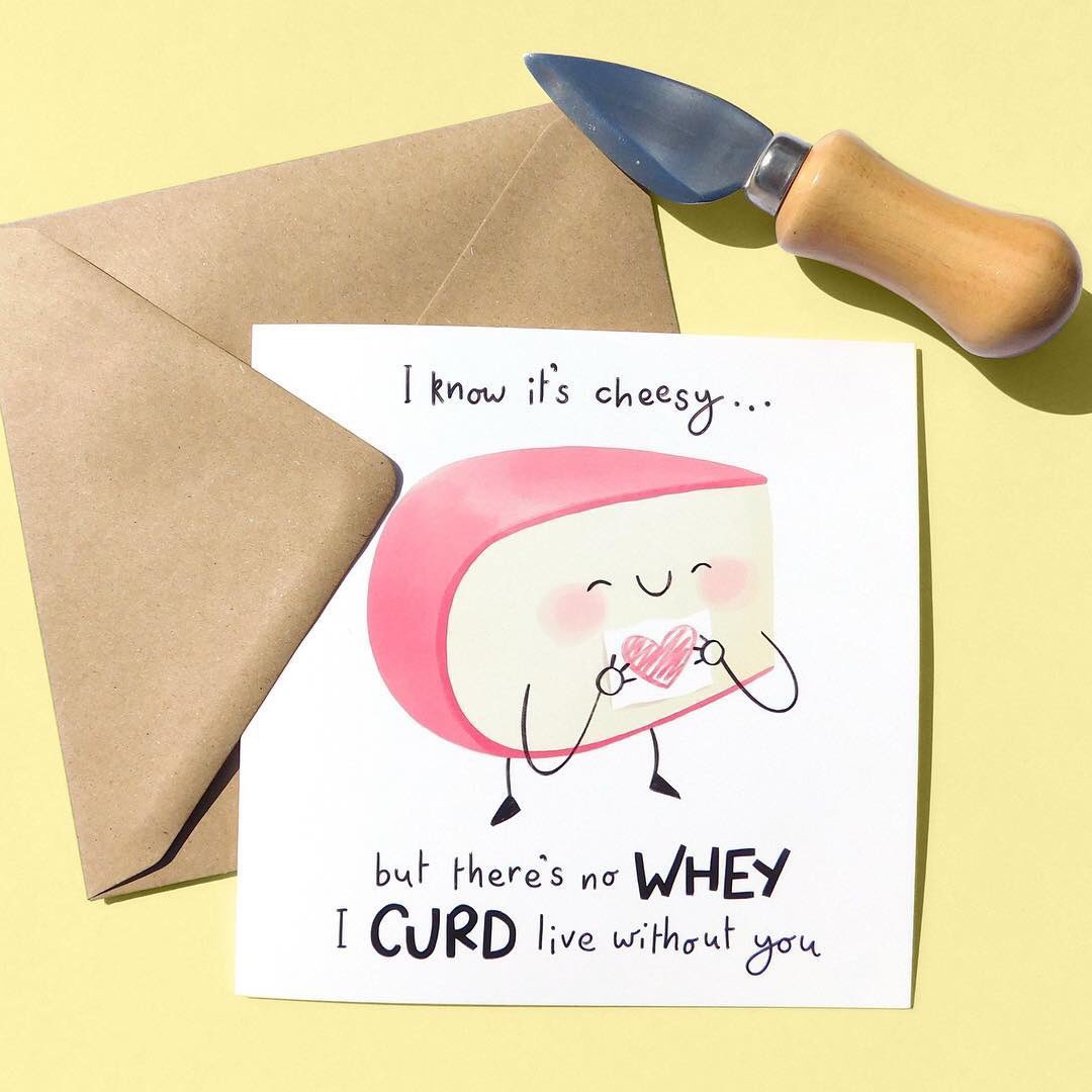 Happy Valentines Day to all the cheese lovers out there! This card from Abbi Udl  is so adorable isn’t it??? #cheesycard #cheesyvalentines <a href="/DorsetTeam/">Dorset Team</a>