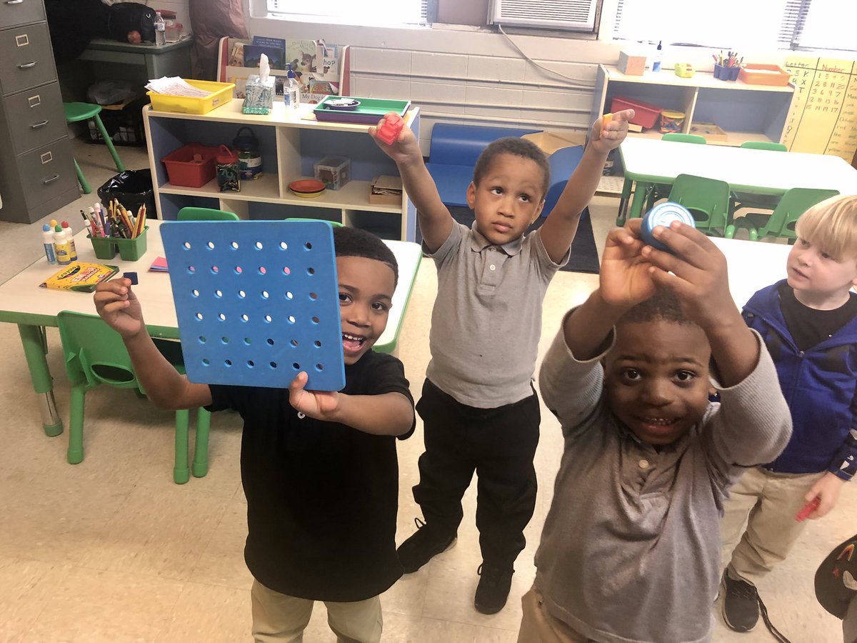 hannahmfischer's tweet photo. Students practiced investigating their environment & applying their knowledge today during math rug time. They went on a shape hunt in centers to find objects matching their shape blocks! They loved MOVING & putting meaning to these shapes! @StarkvilleSD #PreK #SparkExcellence https://t.co/OpS0t0VcMN