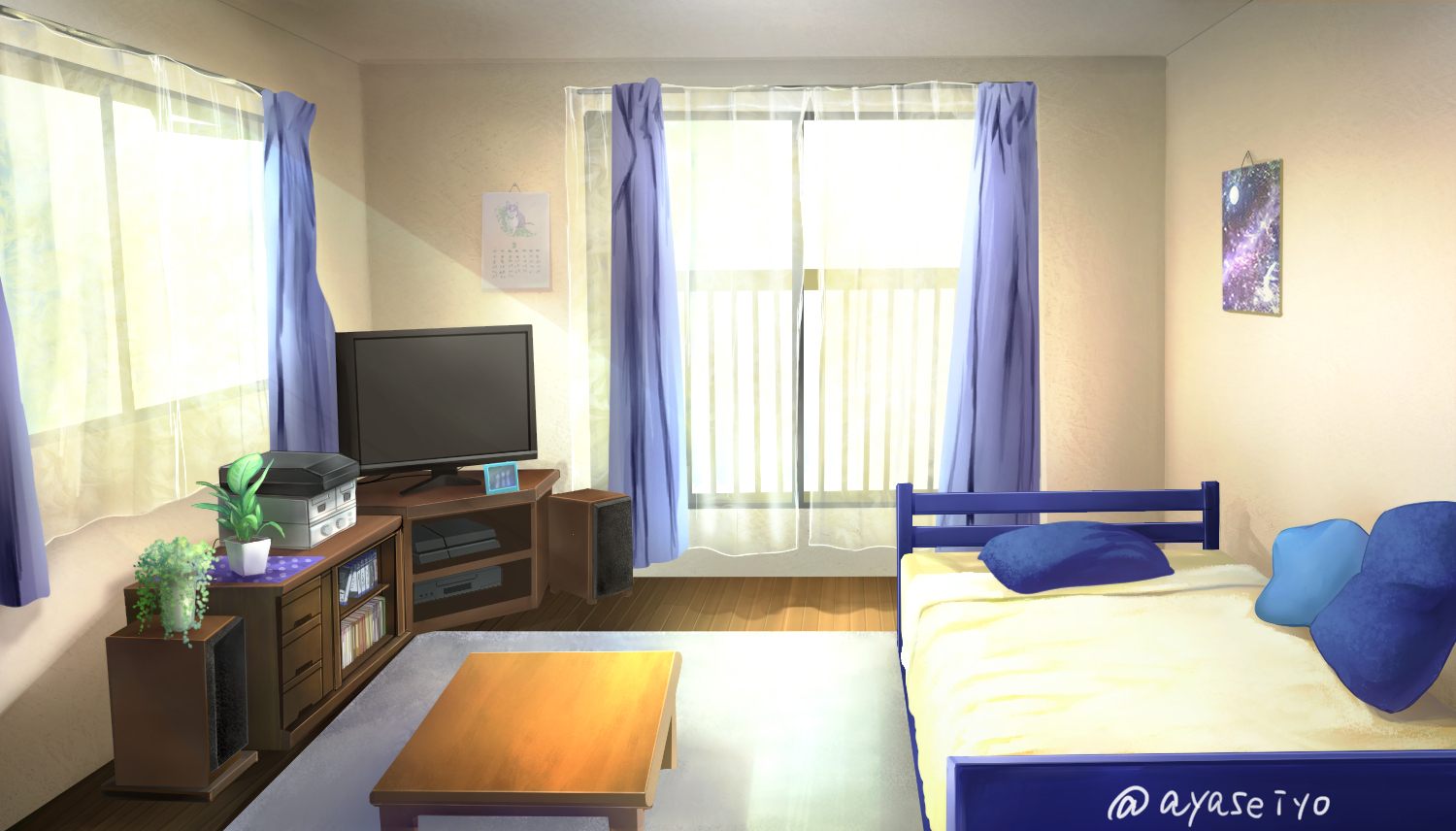 いよかん お部屋描きました 芸術同盟 イラスト 背景 室内 部屋 T Co Dfenl8xpbh Twitter