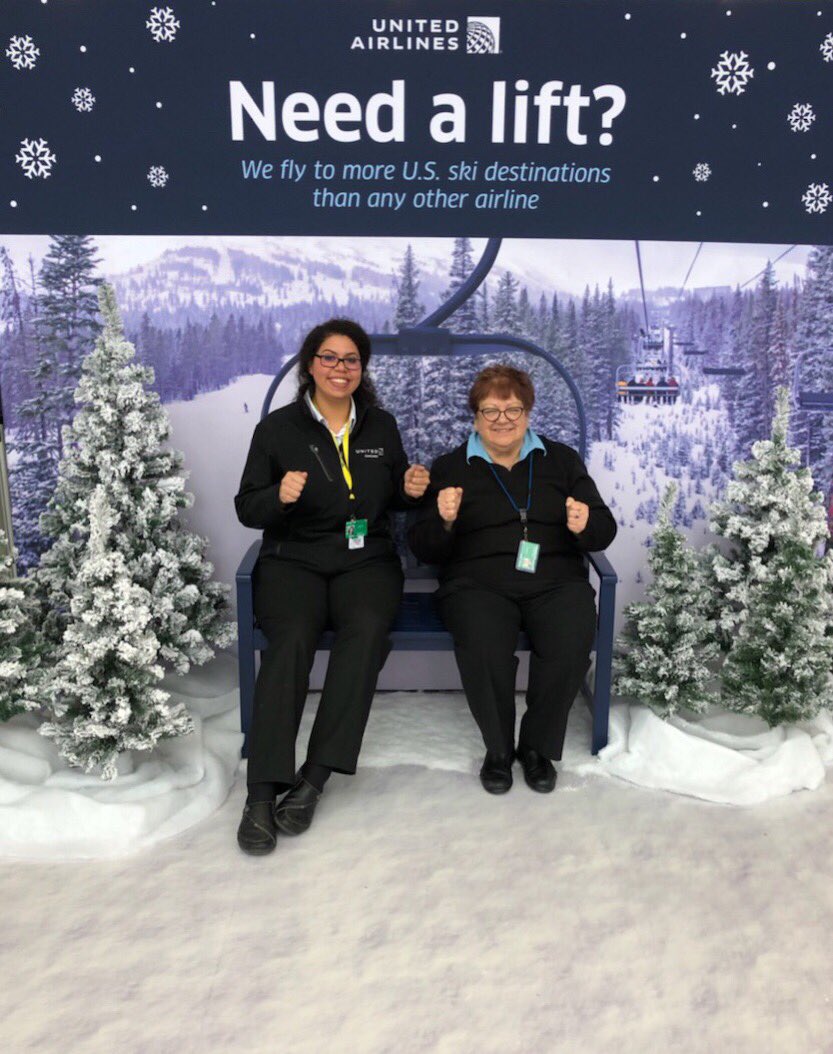 “Need a lift?” we got you covered with the most U.S. ski destinations than any other airline! Check out our Pop-Up @ORD and grab a cup of hot cocoa! @united @MikeHannaUAL @mcgrath_jonna @weareunited #beingunited #payitforwORD