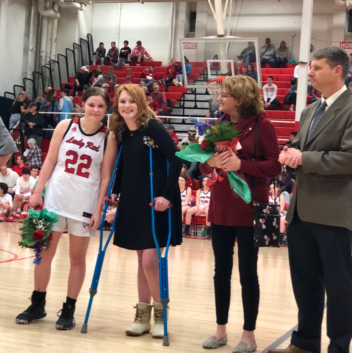 Hate that I didn’t get to play on my senior night :( but so proud of my girls! Love you <a href="/shortyrussell12/">Molly Ann Russell</a> 💗💗 thanks for repping #22 😉