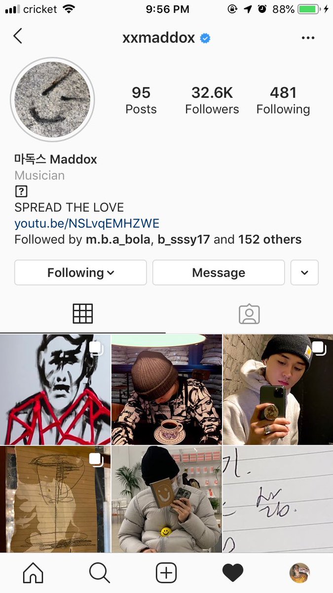 february 13 2020maddox changed his bio to musician and uses an emoji i can’t see 