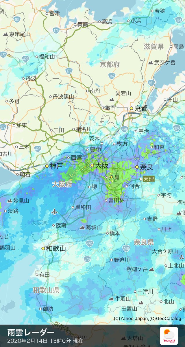 東 大阪 天気 雨雲 レーダー