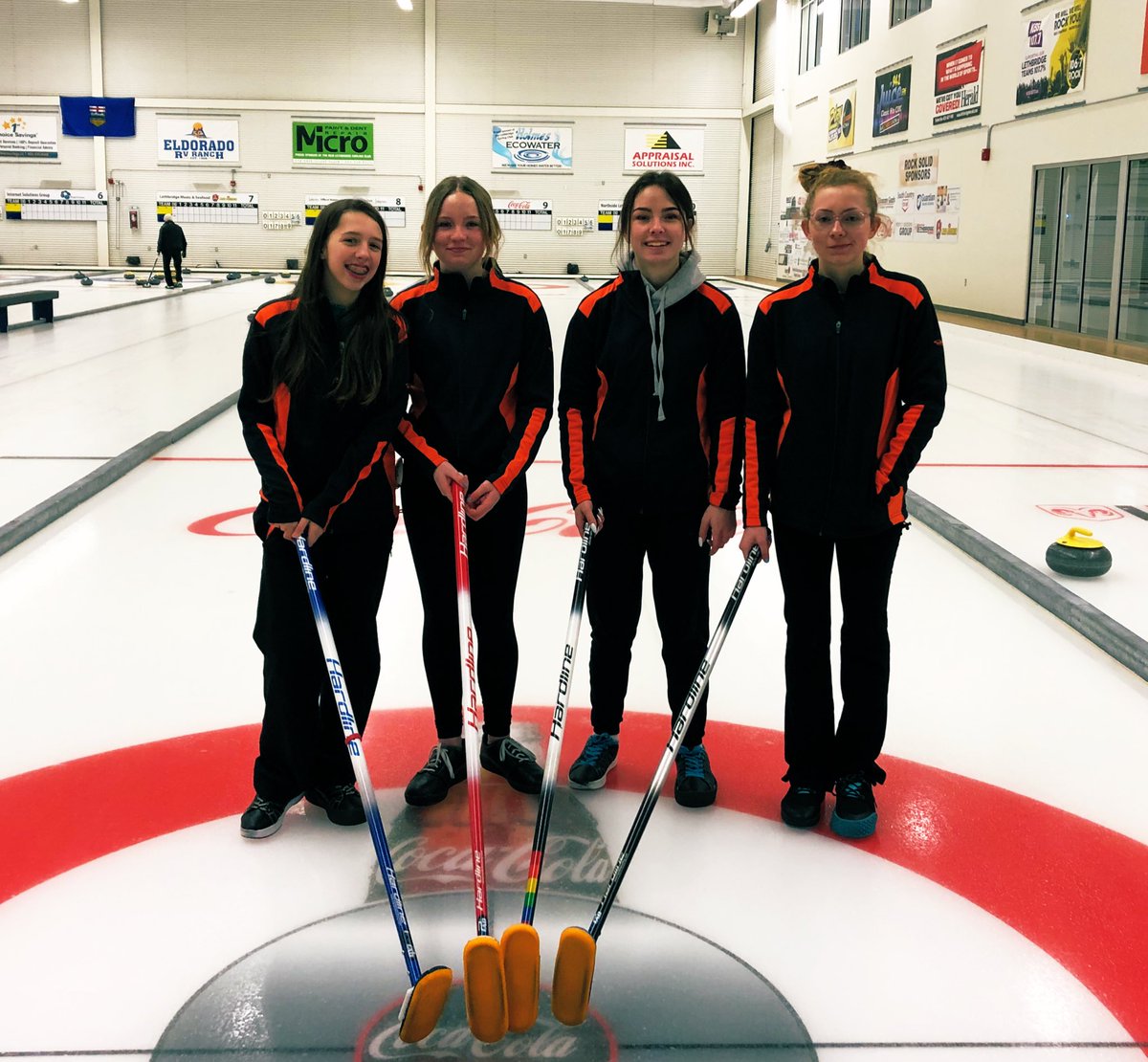 shannoncurling's tweet photo. It all starts tomorrow @2020Airdrie  We all are super excited to experience everything the games have to offer and hopefully bring home the gold!! @Curling_Alberta @LethCurlingClub @HardlineCurling #goingforgold https://t.co/htDcVgguY8