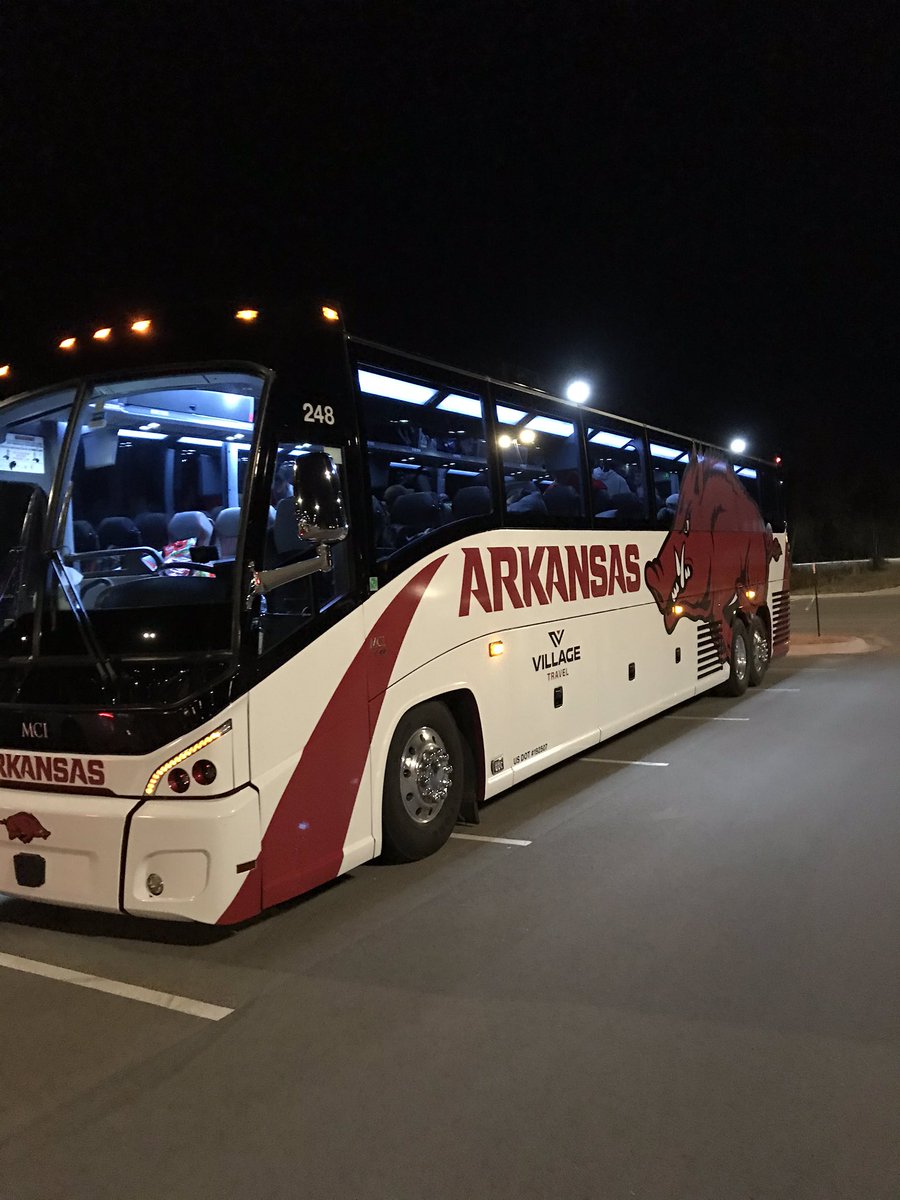 ArkansasLax's tweet photo. Friday Night Lights starts with a 9 hour overnight ride to San Marcos. 
@MCLA @LSALacrosse @vvlacrosse @quickstickblog 
She’s a beauty!!
🐗Wooo Pig🐗 https://t.co/qSzBR2PK4w