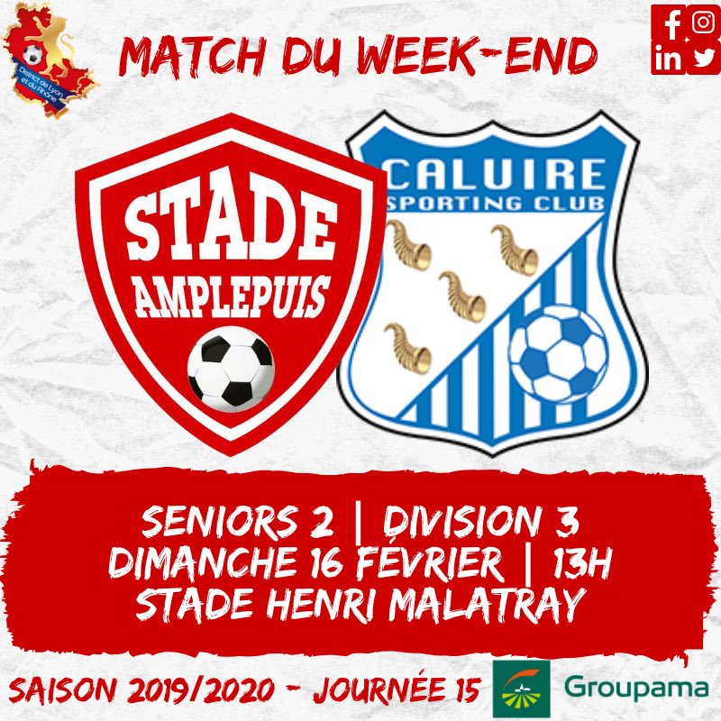 StadeAmplepuis's tweet photo. Match du week-end pour nos Seniors 1&amp;2 !

#AllezSA🔴⚪️ https://t.co/CE56gFquua