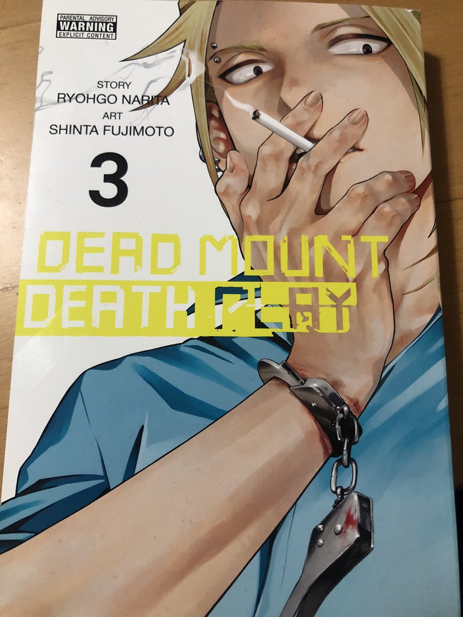 Book 10: Dead Mount Death Play Vol. 3Finished this a bit ago but forgot to make the tweet.Narita is definetly taking the series in an interesting direction, and I’m curious to see what the ramifications of the ending twist are going to be. #VLordReads  #manga