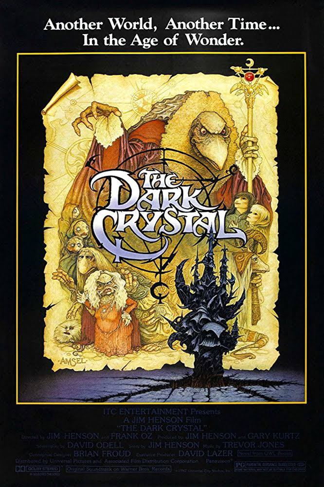  #TheDarkCrystal (1982) i grew up with this movie and i love it so much, i love the story and the puppets and the visuals are stunning with gorgeous locations, some parts don't work but still it's a very dark and entertaining and enjoyable movie and the Skeksis are creepy af.