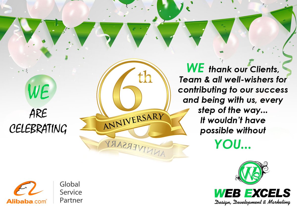 web_excels's tweet image. It's a day of celebration today as we celebrate our 6th year in business! 🎉
Thank you to all the employees & customers who have helped us reach this fantastic milestone.👏🏻
#WebExcel #AlibabaGlobalServicePartner #WebDeveloper #WebDesigner #Sialkot #Pakistan