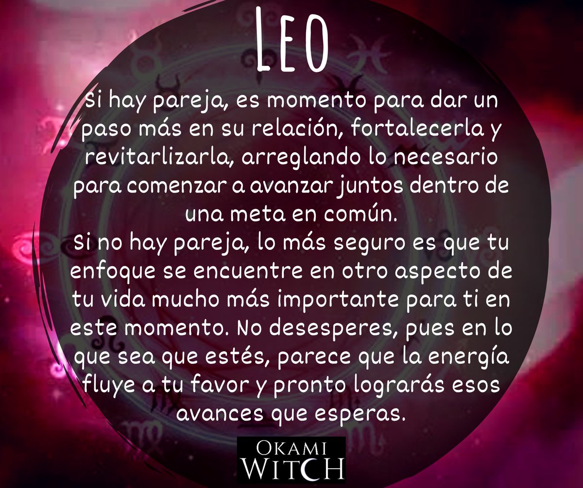 okamiwitch's tweet photo. #leo 💕
#horoscopoleo
#horoscopo #horoscopoamor #amor #astrologia #okamiwitch #brujasmexico #brujiconsejo #brujaslife #astrologia #tarot #tarotistamexico #tarotista #14defebrero #bruja #magiablanca #brujablanca #horoscoposemanal #Jueves #SanValentin2020 #SanValentin https://t.co/BxYBjfAg1b