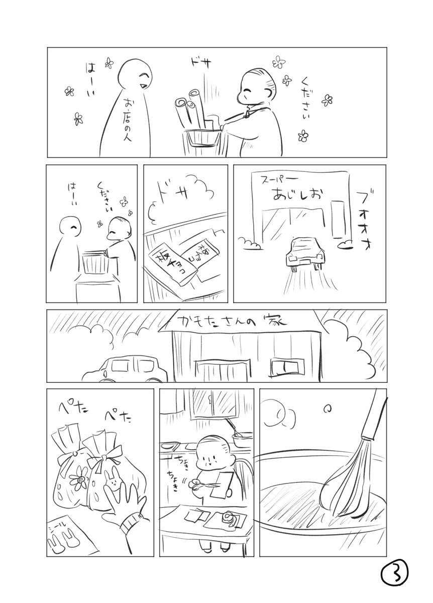 ネタを思いついたのでバレンタインにちなんで漫画というかネームを描きました?バレンタインネームです??? #バレンタイン 