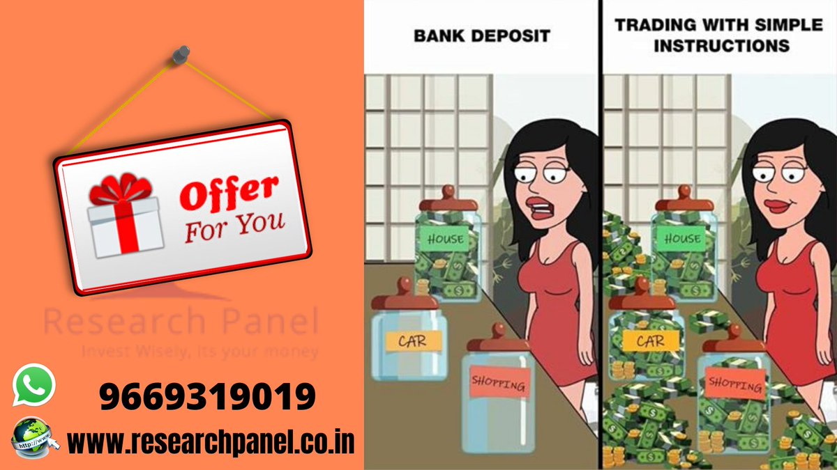 PanelResearch's tweet image. If you are looking for an investment. Share market is the best platform to earn the desired profit in a very shorter period of time. For this, you just need to keep focus in the market and follow our trading strategies. For Advise visit: researchpanel.co.in/ask-an-expert.…
 #ShareMarketTips