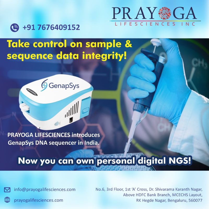 IncPrayoga's tweet photo. The GenapSys Sequencing Prep System automates clonal amplification with only minutes of hands-on time.
For Sales, Services &amp; Support as their distribution partner +91 7676409152
For more details - https://t.co/ZfwoUb2jBf
Email - info@prayogalifesciences.com
#GenapSys #bangalore https://t.co/5dXux3kYWd