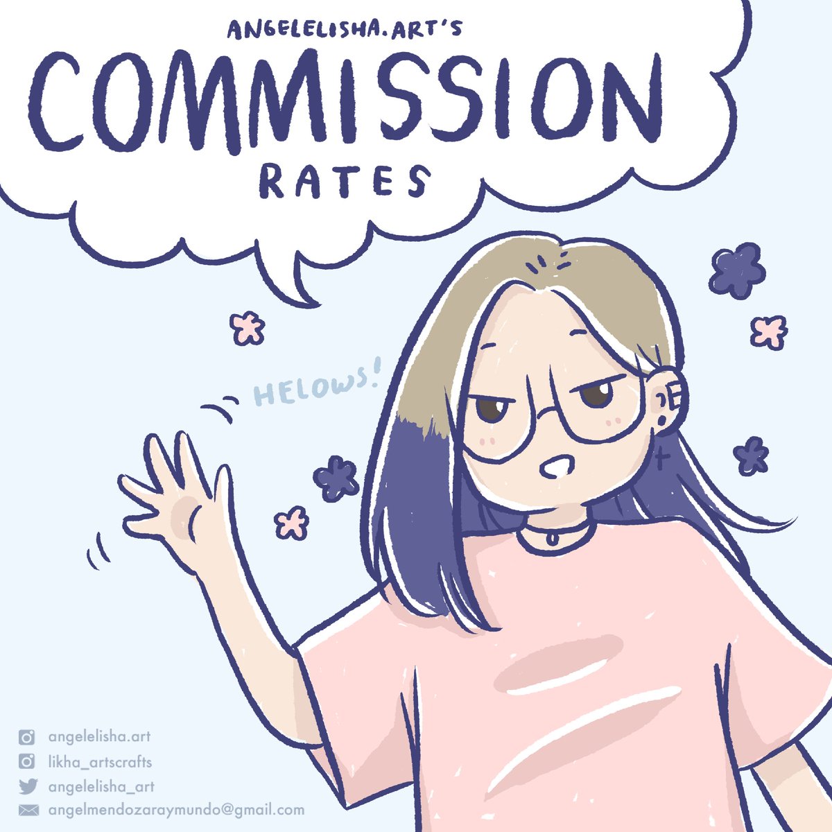 Helows! Angel here! 
I'm a fashion graphic designer, cat lover and undeniably a scorpio. ✨

Here are my new commission rates! DM me for more deets!

RTs are greatly appreciated ❤️ 