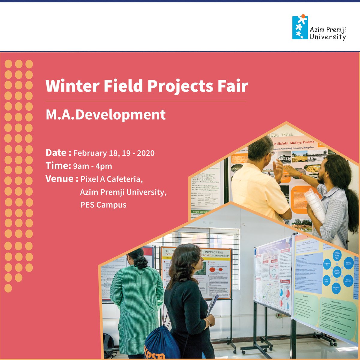 The M.A. Development students field project is an opportunity for students to take up a #development issue or a problem &amp; critically connect their classroom #knowledge with the complexities and nuances of field realities