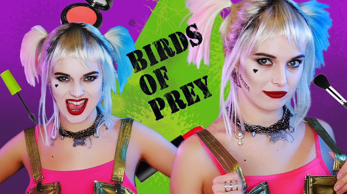 HARLEY FRICKIN’ QUINN! New makeup tutorial up on my channel: youtu.be/sokA3pqS8QU #YouTuber #BirdsOfPreyMovie #HarleyQuinnBirdsofPrey
