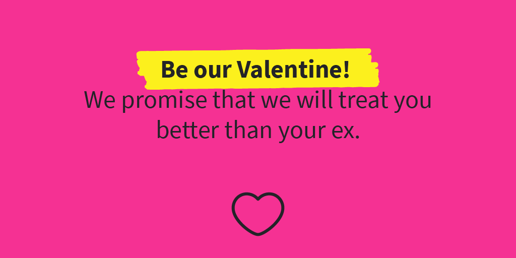waplog's tweet photo. Happy Valentine’s Day ❤️ we propose you to be our valentine 😍 we will treat you Better than your ex. Plus we never have headache 😜 #HappyValentinesDay2020 #ValentinesDay #BeOurValentine https://t.co/uwryTRUh2e