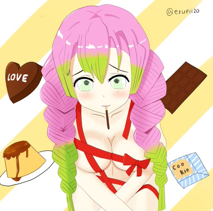 裸リボンのバレンタイン甘露寺さん
#甘露寺蜜璃 #鬼滅の刃
#絵師さんと繋がりたい #イラスト初心者 