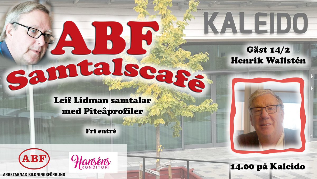 Idag besöker Henrik Wallstén mig på Kaleido Piteå , från en handelsfamilj med anor, hoppas få se dig, vi startar 14.00 Välkommen