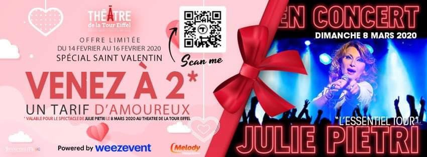 Julie_Pietri's tweet photo. Offre Saint Valentin ❤️ SCANNEZ le QR code ! Ou rendez-vous sur : https://t.co/2rMbpdPkUe #concert #concerts #juliepietri #tendancesetcie #weezevent #essentieltour #theatredelatiureiffel #paris #SaintValentin2020 #SaintValentin https://t.co/JxHMb7poJq