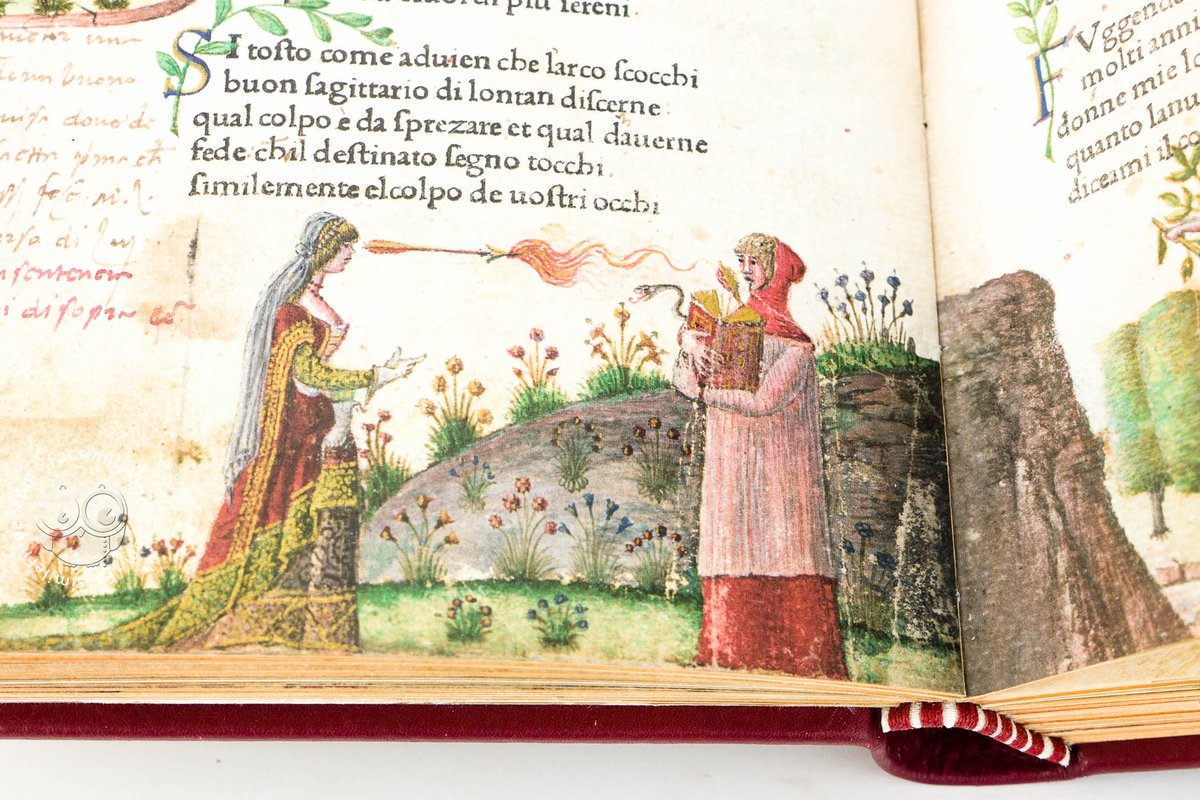 To celebrate #Valentines2020 with #Italianliterature, here is a beautiful illustration from the incunable of Petrarch's poems (Venice: Vindelino da Spira, 1470) #SanValentino #ValentinesItalianPoets