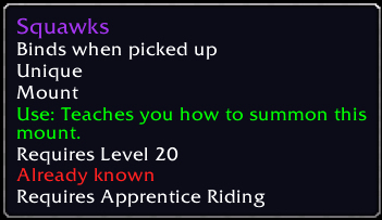 Sharuh8's tweet photo. Check out this item I just got! [Squawks] #Warcraft https://t.co/OtU3d261SR