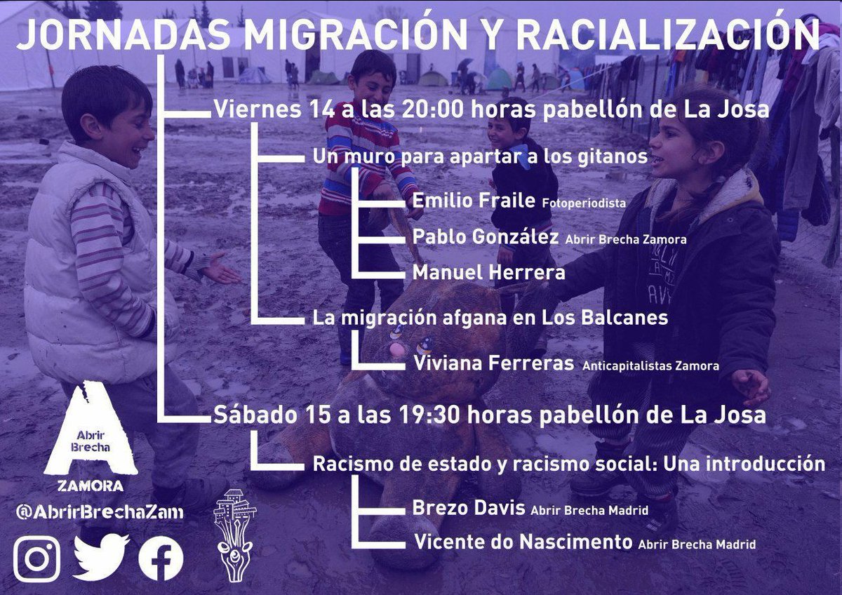 AbrirBrecha's tweet photo. 🗓Agenda completa para estos días👇🏽

⚠️Pensamos a través de las experiencias concretas de acitivistas y periodistas como seguir construyendo un movimiento antirracista. Jornadas organizadas por @AbrirBrechaZAM en #Zamora.

#FelizViernesATodos #FelizFinDeSemana #FelizFinde https://t.co/wognkPpuJK