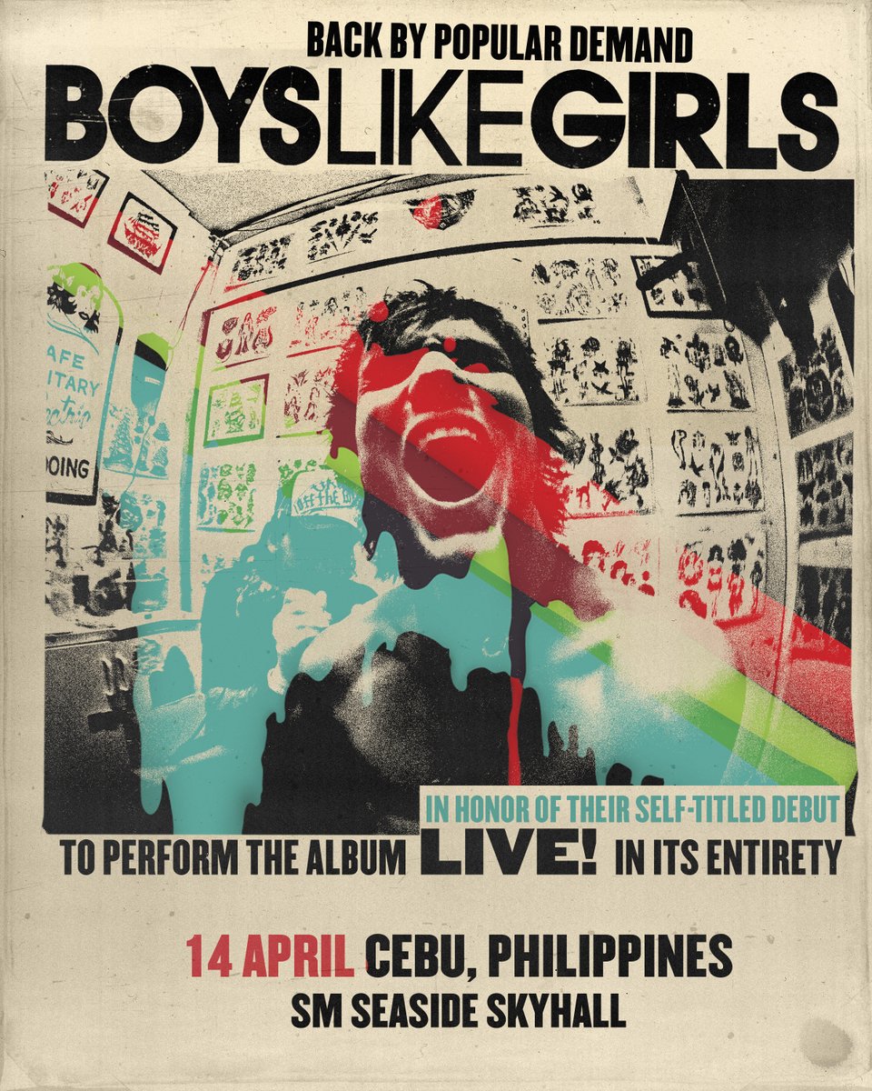 pulpliveworld's tweet photo. .@BoysLikeGirls are playing their first Philippine show in a decade this April 14 at the Sky Hall Seaside Cebu!

#BoysLikeGirlsCEBU2020 tix go on sale 2/22 10AM via @smtickets.

VIP - P3,500
Gen Ad - P2,500
*Ticketing charges apply https://t.co/keDC35p1xw
