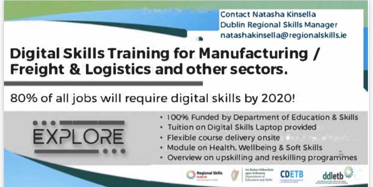 SkillsDublin's tweet photo. This is one example of funded provision in #Dublin focused on #DigitalSkills in collaboration with @CityofDublinETB @ColDhulaigh &amp; @ddletb @adultedblanch for 2020 #Skills #lifelonglearning https://t.co/XVqbcoOkdX