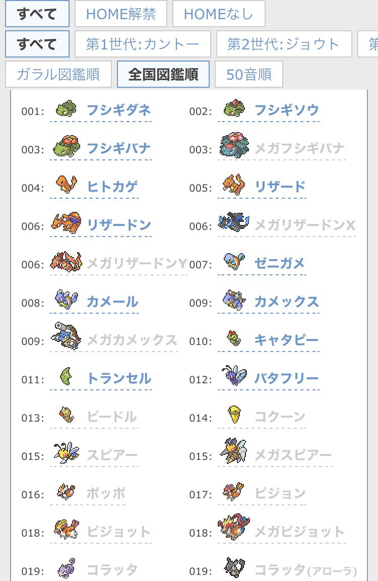 ポケモン徹底攻略 18年運営 ポケモン図鑑ソードシールド ポケモンリストにて 連れて来れないポケモンを灰色で表示するようにしました また フィルターが上部に固定されてちょっと使いやすくなりました ポケモン剣盾 T Co Wpvjfcrc1x