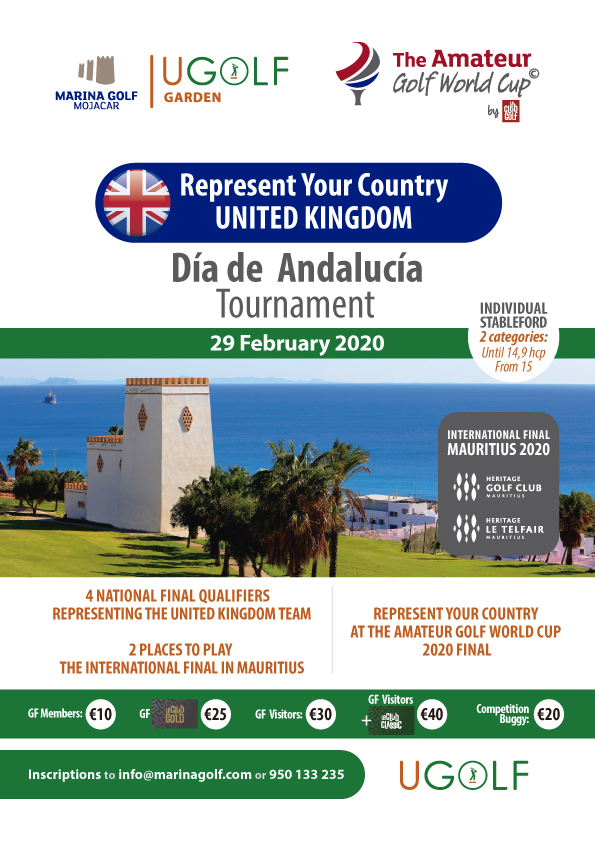 GolfMojacar's tweet photo. ⛳️ Día de Andalucía Tournament ⛳️ February 29th • Represent Your Country United Kingdom at the AGWC 2020 International Final in Mauritius 🏝 😀
📧info@marinagolf.com ☎️950 133 235 https://t.co/4LyvBUrAAv